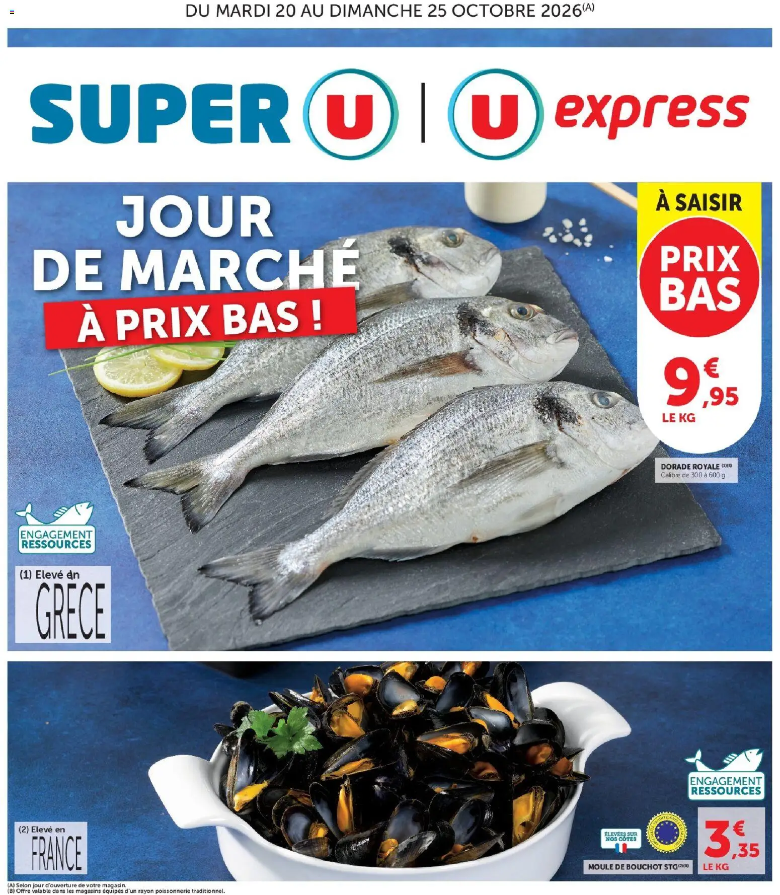 Prévisualisation de U Express - Le marché à prix bas du magasin U Express formulaire valide 20/10/2026 - Dorade royale