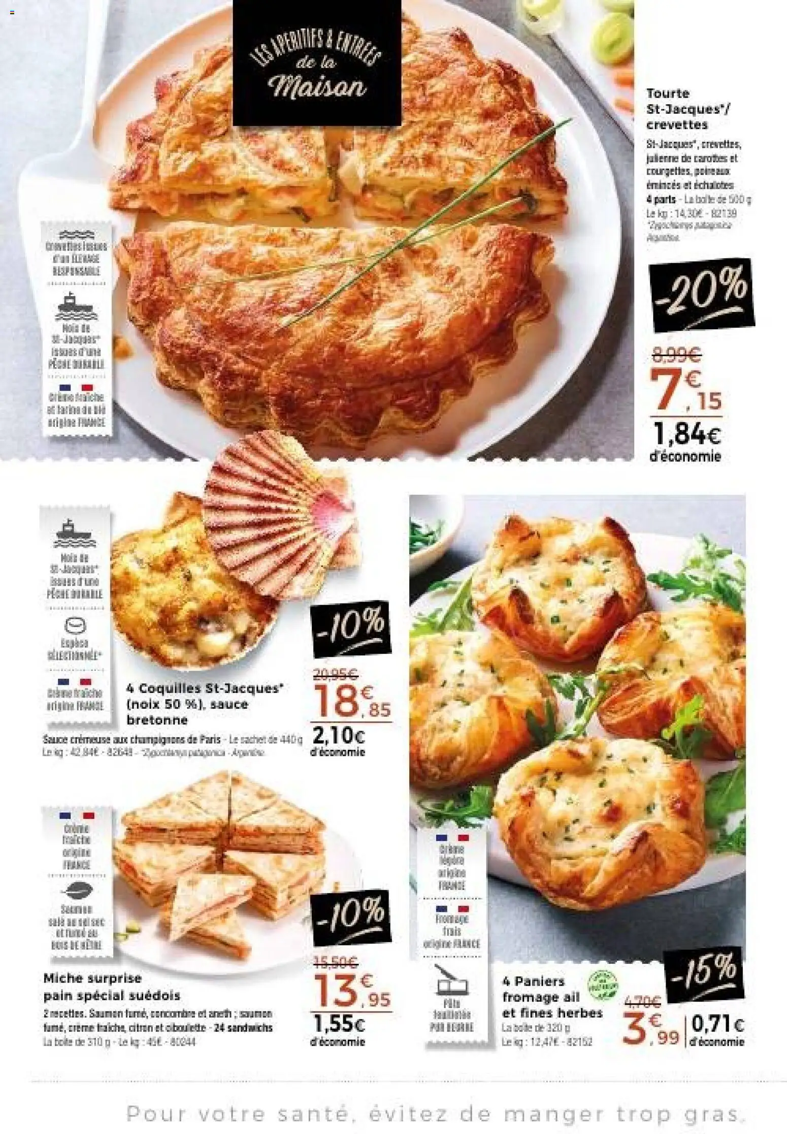 Prévisualisation de Thiriet catalogue du magasin Thiriet formulaire valide 24/08/2026 - Fromage, Pain, Concombre, Noix, Citron, Crème, Échalotes, Crevettes