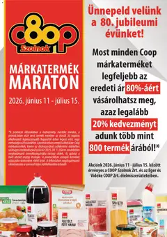 COOP Szolnok - COOP Szolnok Márkatermék maraton megtekintése, amely érvényes 2026.06.11.-től