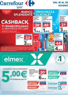 Anteprima dell'opuscolo Carrefour volantino Iper Cashback Roma dal negozio Carrefour valido da 16/06/2026