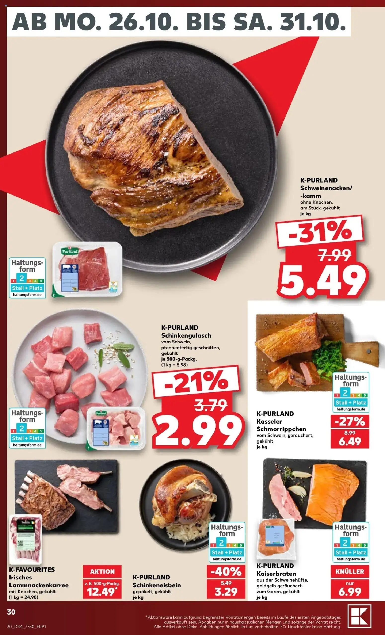 Vorschau von dem Prospekt des Geschäftes Kaufland, gültig ab dem 26.10.2026
