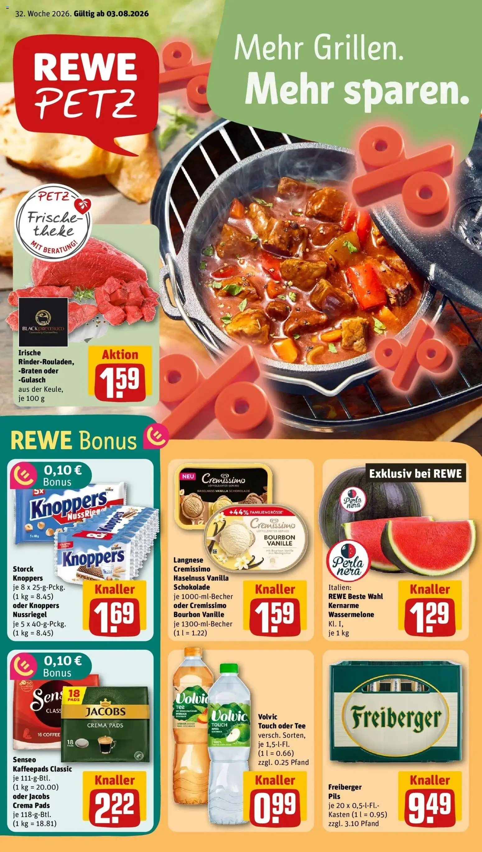 Vorschau von dem Prospekt des Geschäftes Rewe, gültig ab dem 03.08.2026
