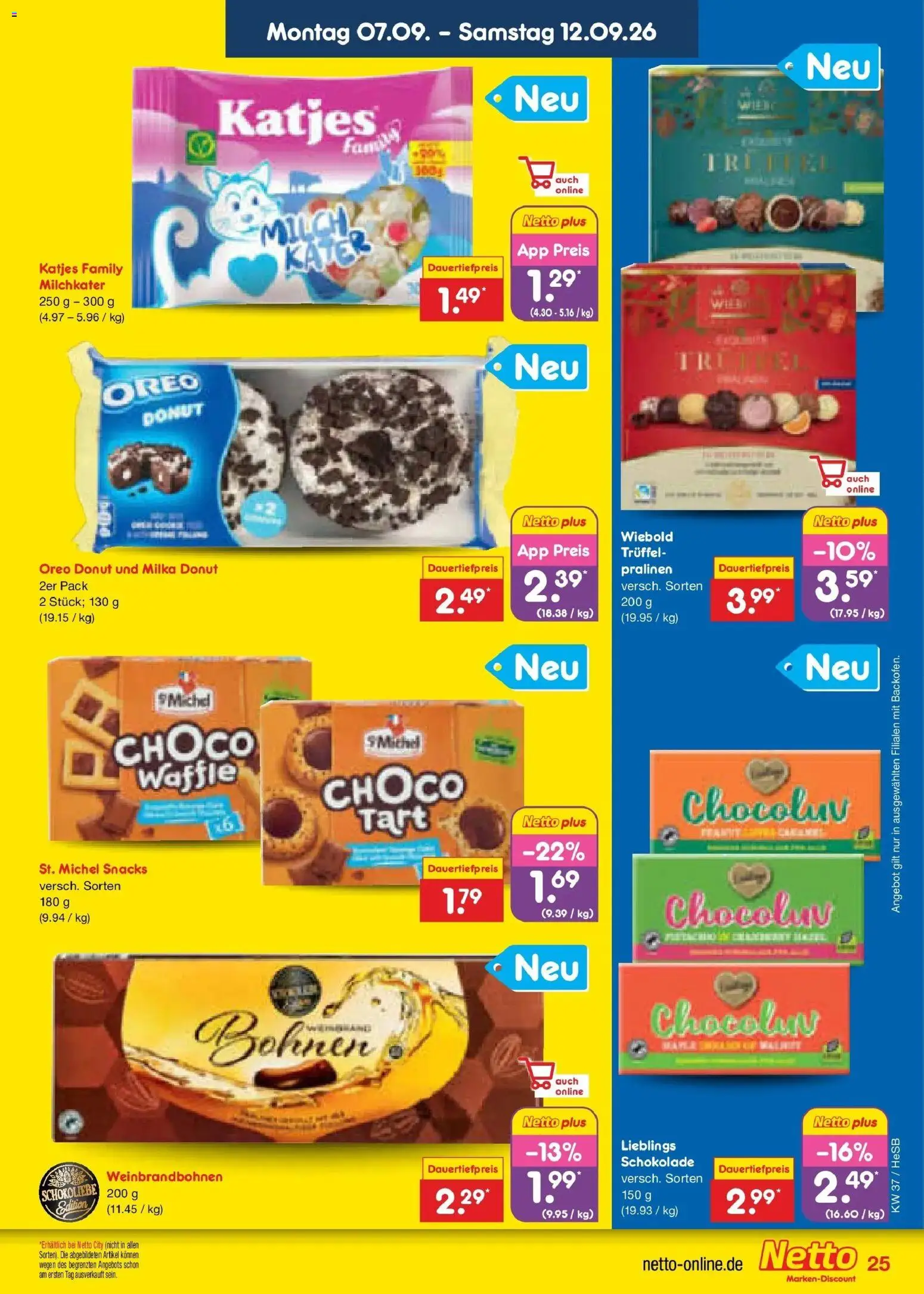 Vorschau von dem Prospekt des Geschäftes Netto Marken-Discount, gültig ab dem 07.09.2026 - Schokolade, Milka, Katjes