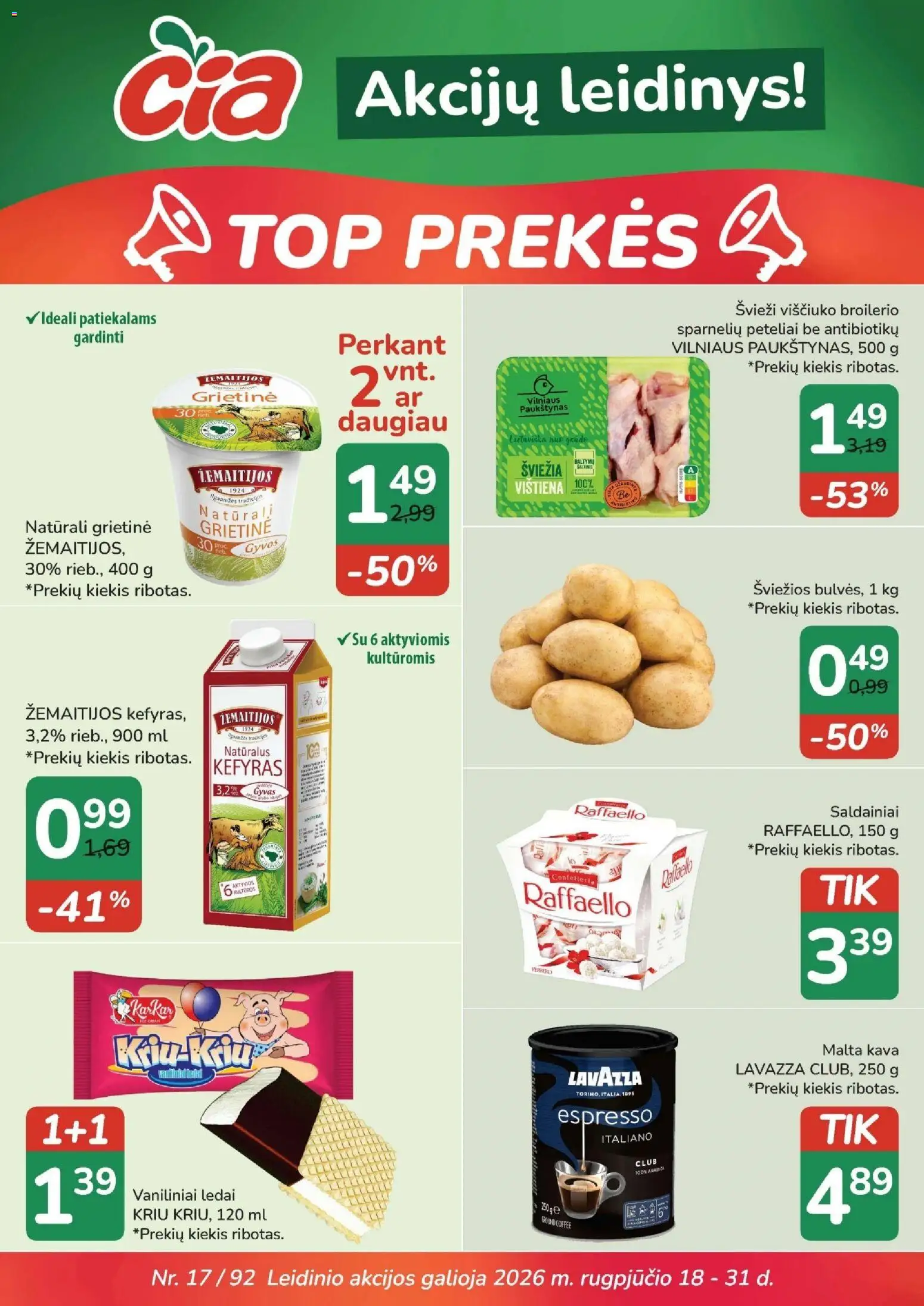 ČIA MARKET parduotuvės leidinio ČIA MARKET leidinys galiojančio nuo 2026.08.18 peržiūra