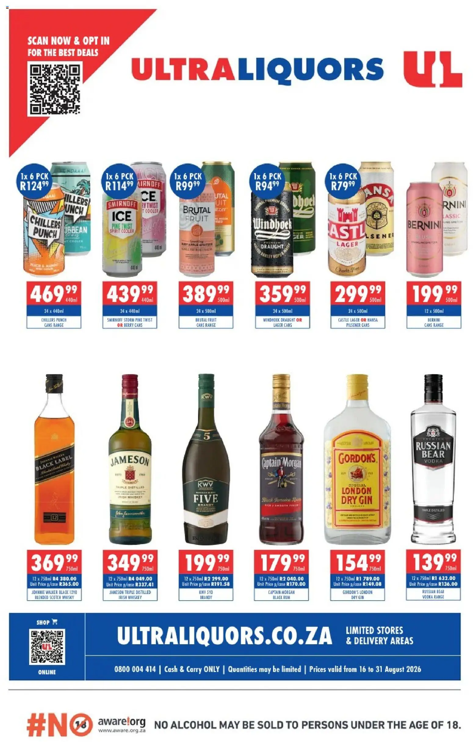 Preview of Ultra Liquors flyer valid from 16/08/2026