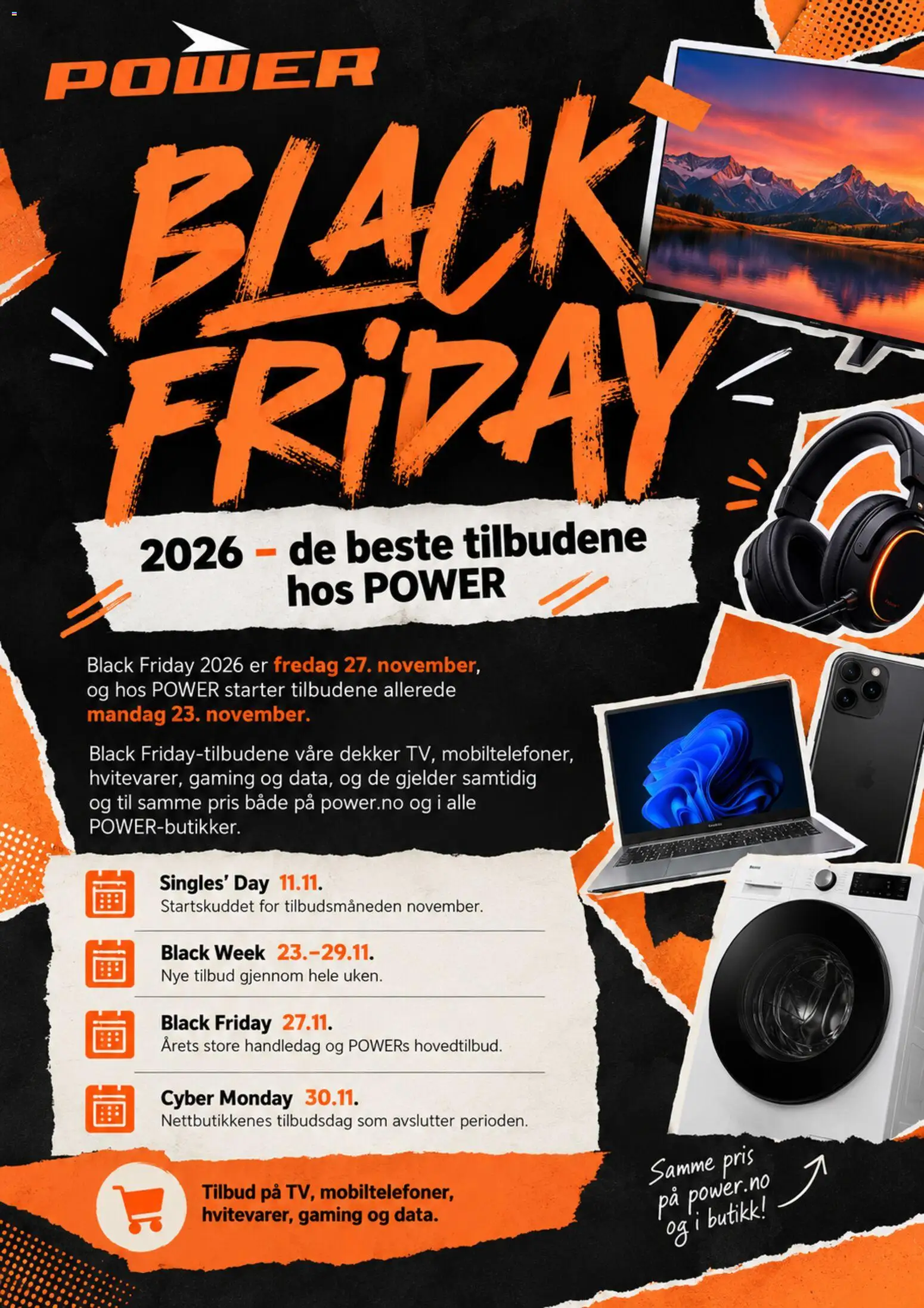 Forhåndsvis Power Black Friday avis fra butikk Power gyldig fra 19/10/2026
