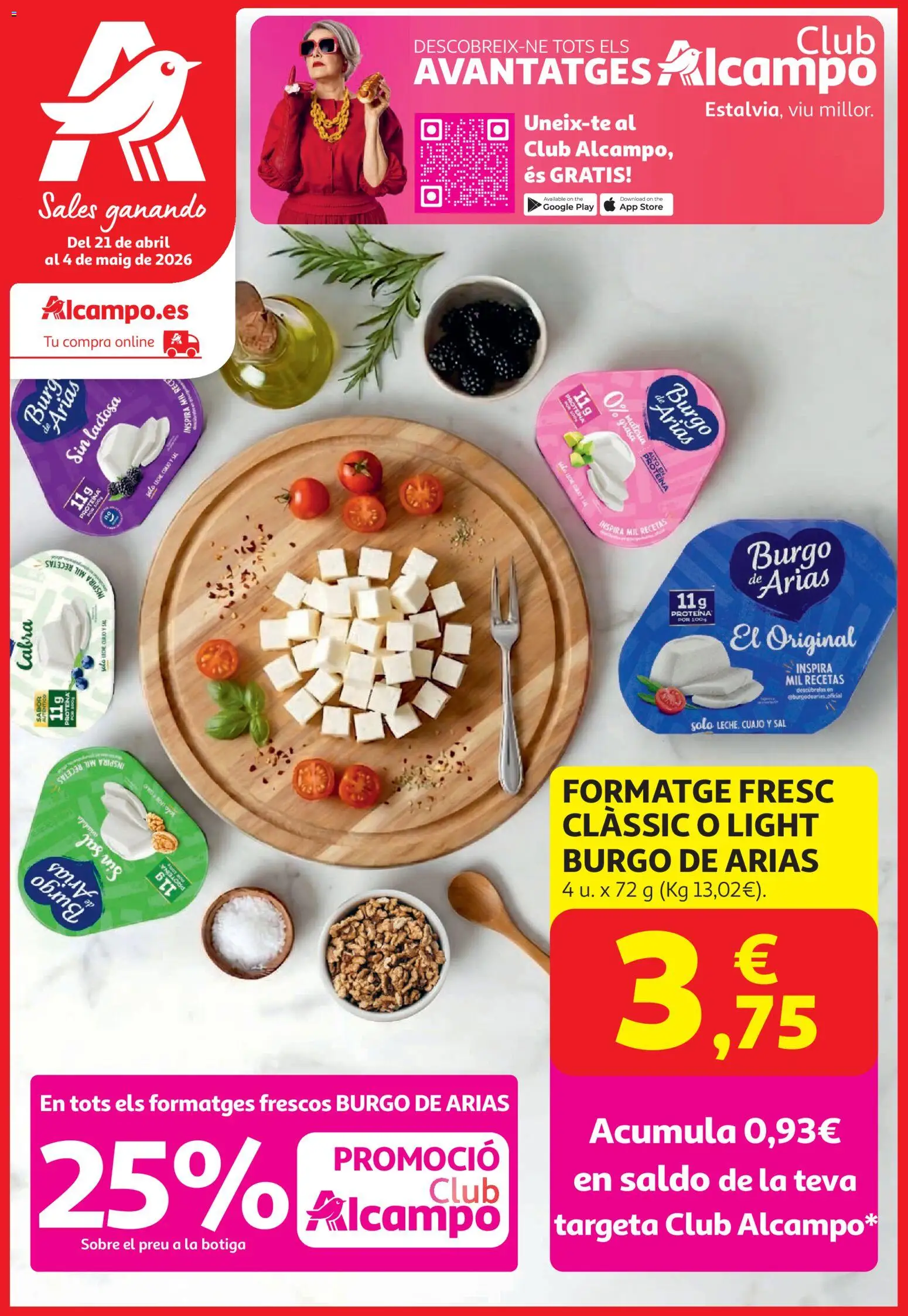 Vista previa del folleto de la tienda Alcampo válido desde el 21/04/2026 - Proteína, Leche, Sal