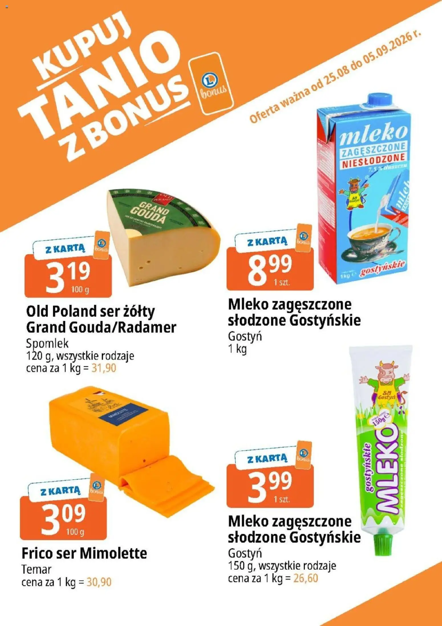 Pogląd gazetki "E.Leclerc gazetka - Kupuj Tanio Z Bonus" ze sklepu E.Leclerc ważnej od 25.08.2026