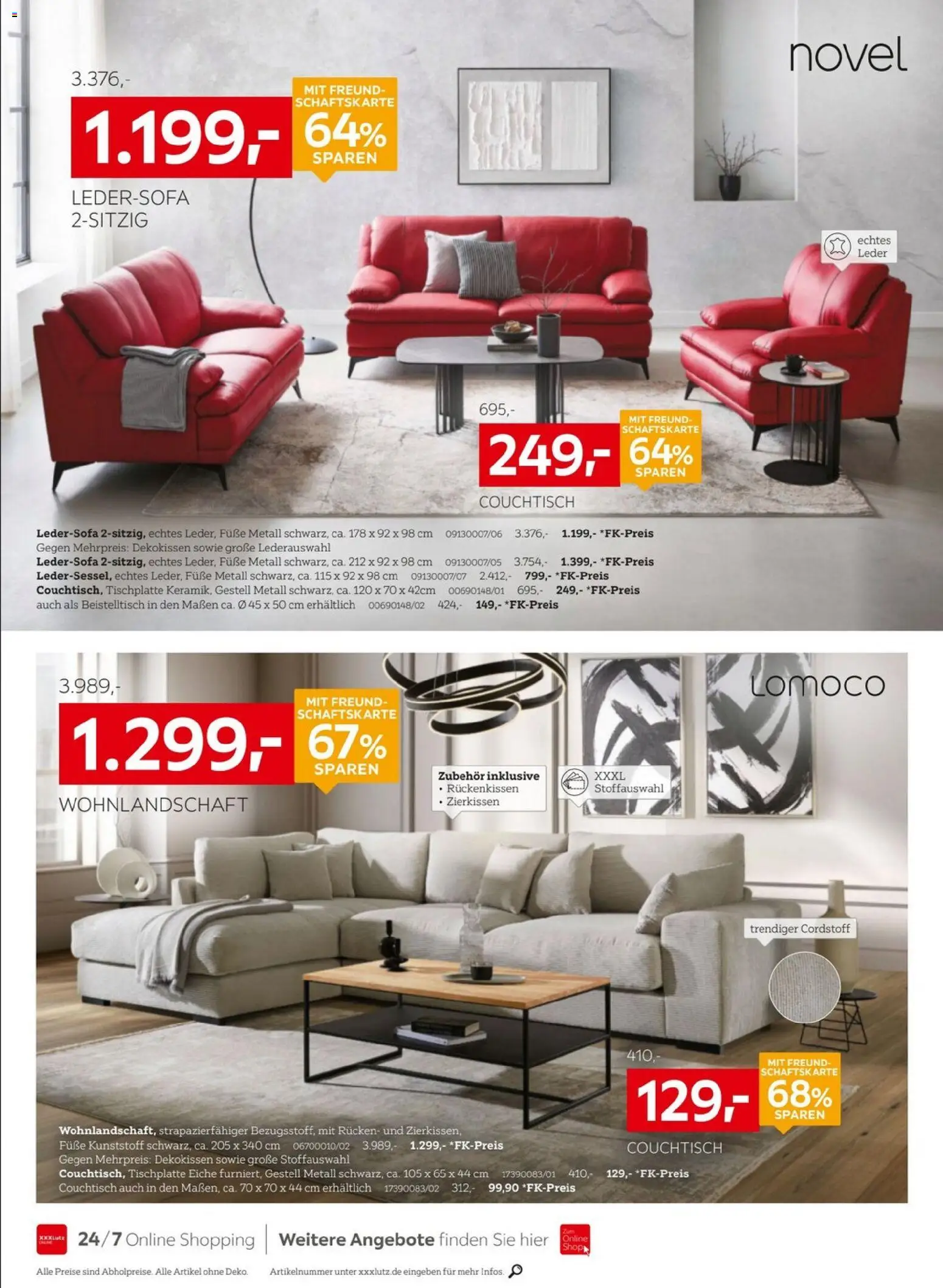 Vorschau von dem Prospekt des Geschäftes XXXLutz, gültig ab dem 24.10.2026 - Couchtisch, Beistelltisch, Wohnlandschaft, Ledersofa