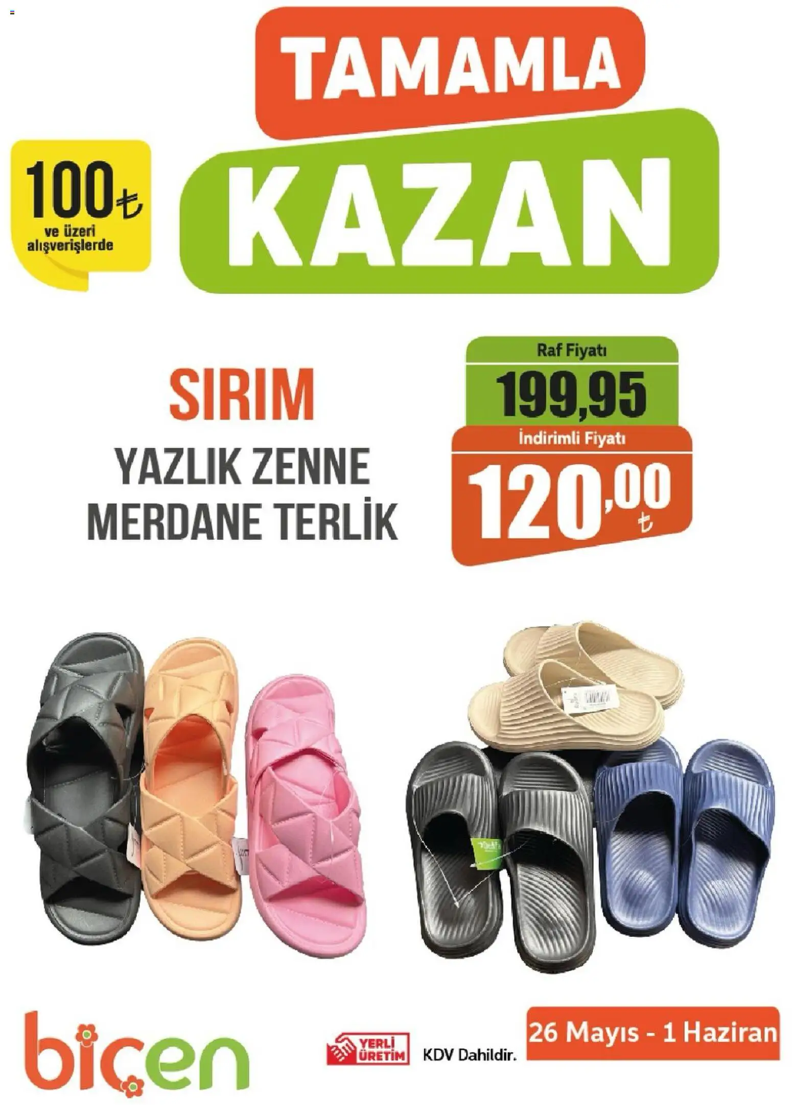 Biçen Market Biçen Market - Tamamla Kazan 26.05.2026 - Broşürünün önizlemesi