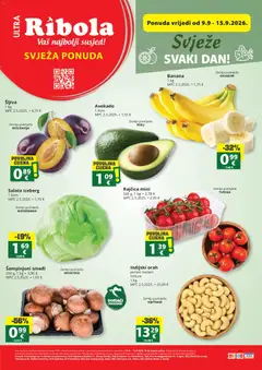 Pregled letka Ribola Svježa Ponuda trgovine Ribola vrijedi od 09.09.2026