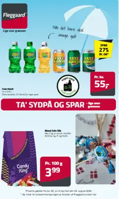 Eksempel på tilbudsavis Fleggaard - Spar mere - lige over grænsen fra butik Fleggaard gyldig fra 08/07/2026