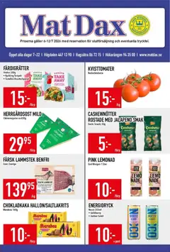 Förhandsgranska reklamblad Matdax erbjudanden från butik Matdax gäller från 06/07/2026