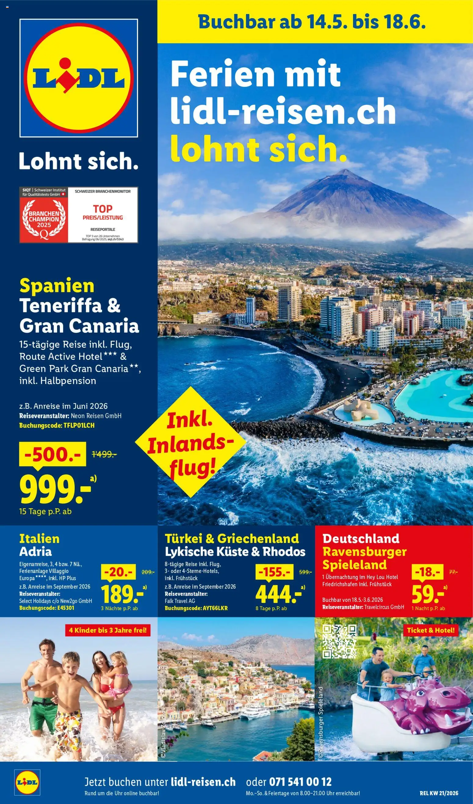 Vorschau des Merkblatts Lidl aktionen Ferien vom Shop Lidl gültig von 14.05.2026 bis 18.06.2026