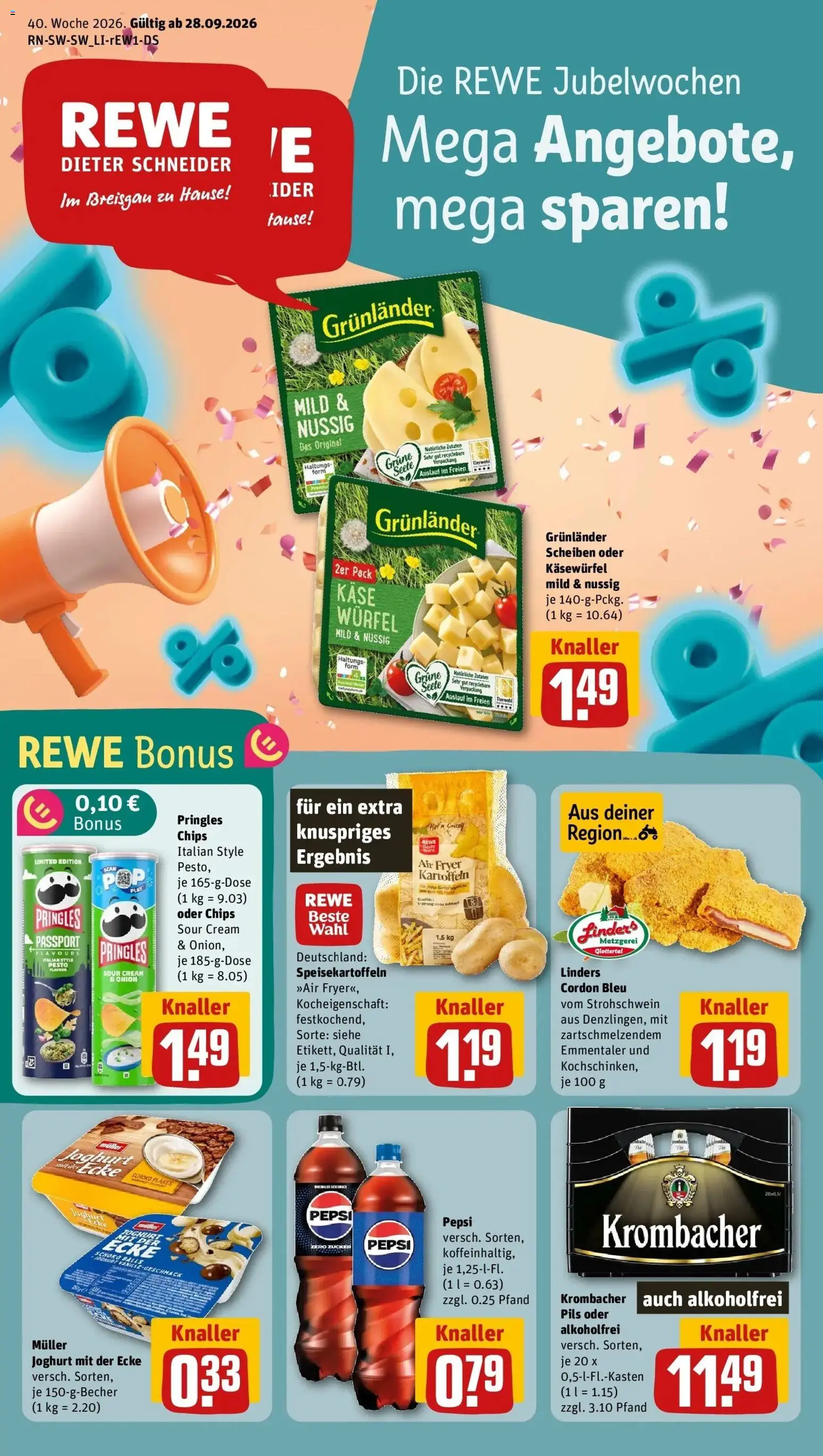 Vorschau von dem Prospekt des Geschäftes Rewe, gültig ab dem 28.09.2026
