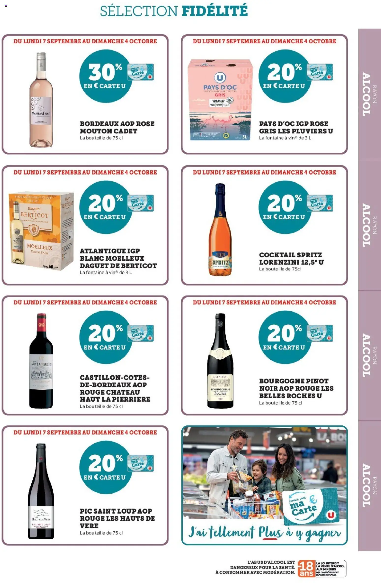 Prévisualisation de Super U - Ma sélection Carte U Septembre du magasin Super U formulaire valide 07/09/2026 - Cocktail, Bourgogne, Bouteille, Blanc moelleux, Alcool