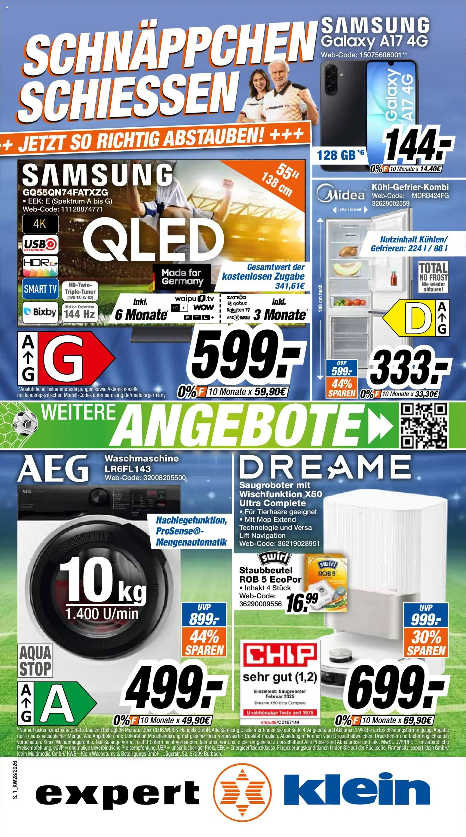 Vorschau von dem Prospekt des Geschäftes Expert, gültig ab dem 06.07.2026 - Samsung, Waschmaschine, TV, Smart TV, Navigation