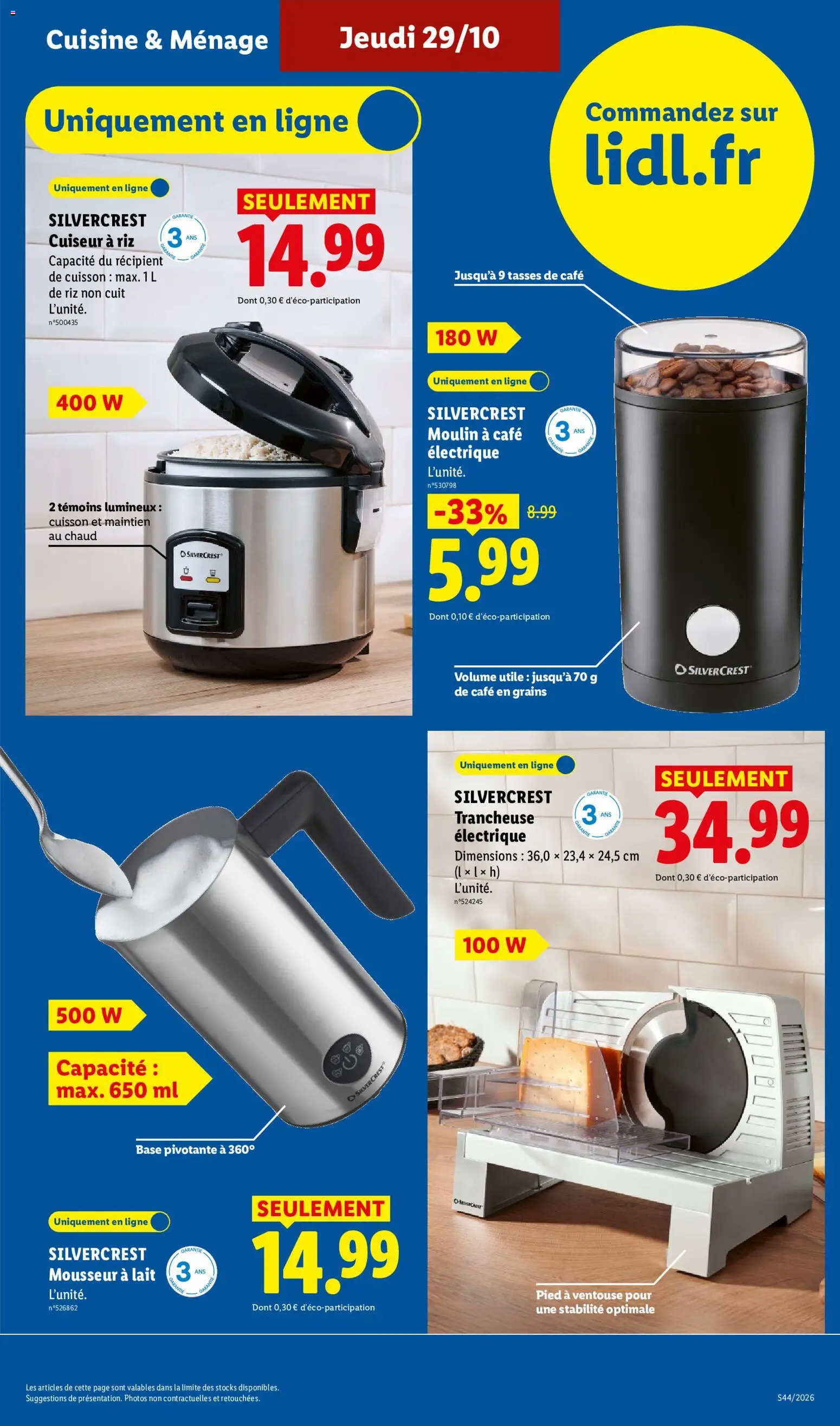 Prévisualisation de LIDL catalogue les bonnes affaires Exclu Web du magasin LIDL formulaire valide 26/10/2026