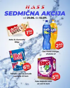 Pregled letka Hass sedmična akcija trgovine Hass vrijedi od 29.06.2026