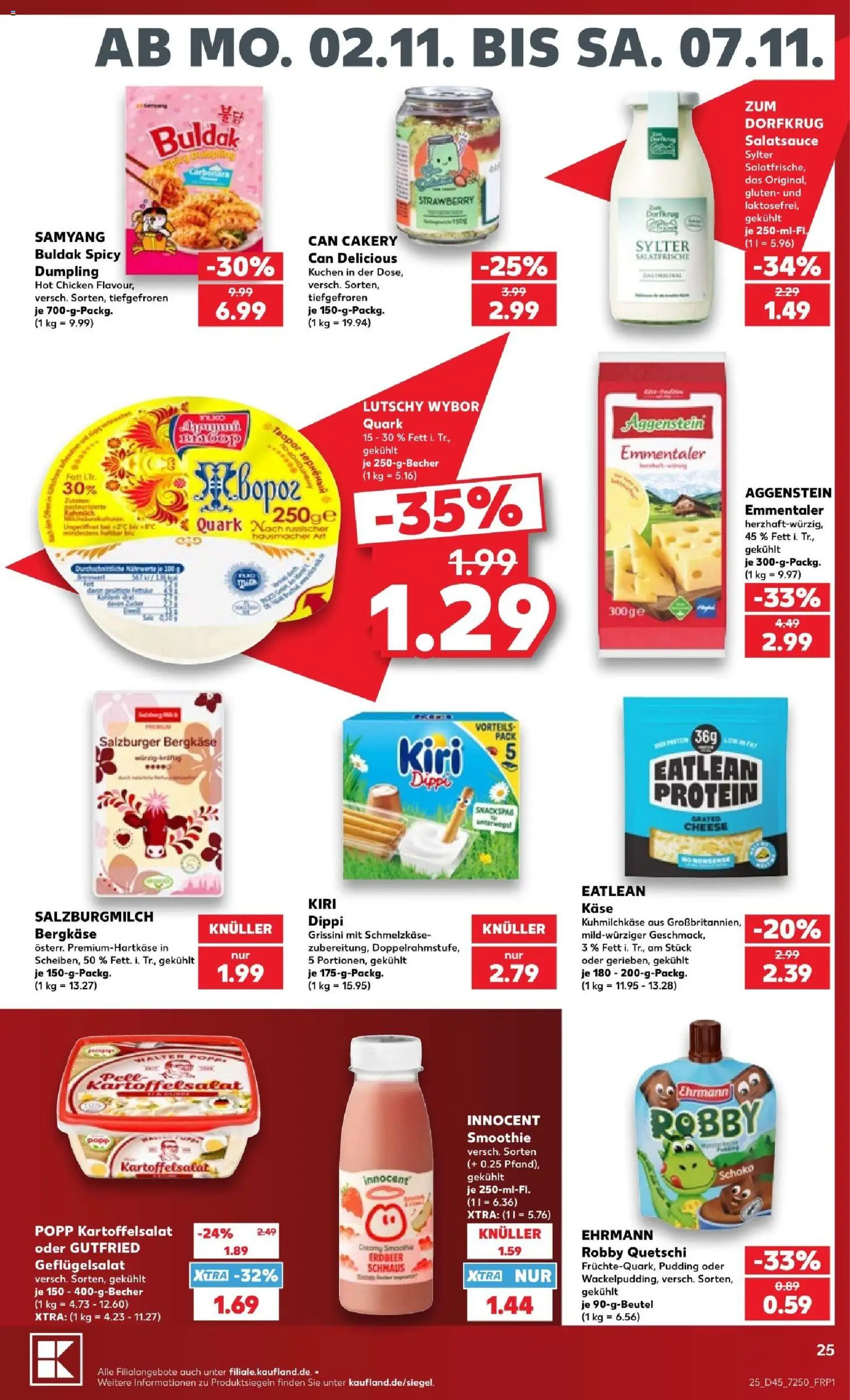 Vorschau von dem Prospekt des Geschäftes Kaufland, gültig ab dem 31.10.2026 - Kuchen, Käse, Quark, Pudding