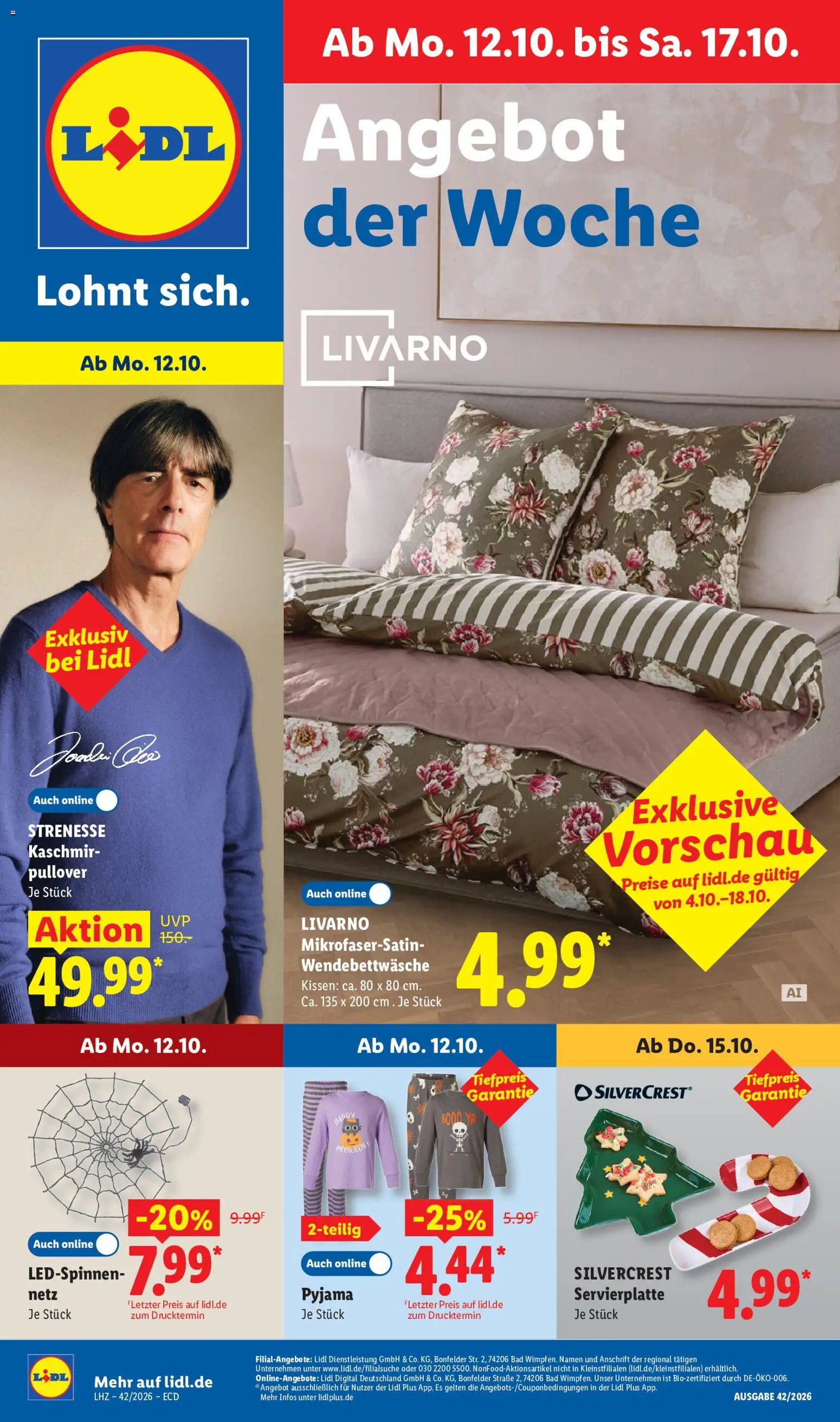 Vorschau von dem Prospekt des Geschäftes Lidl, gültig ab dem 12.10.2026