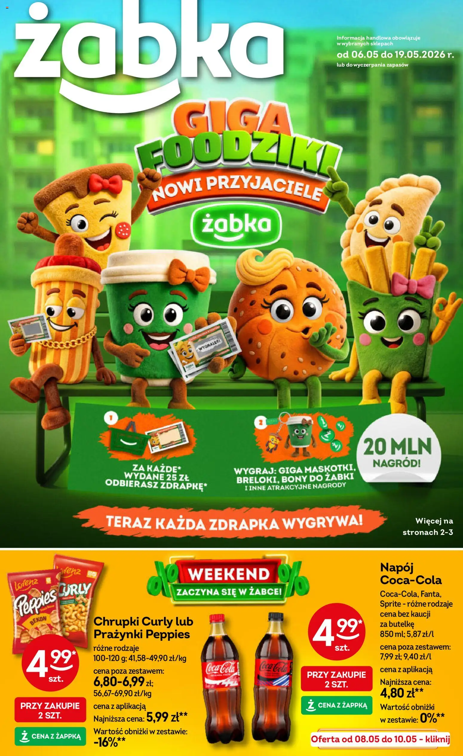 Pogląd gazetki "Żabka gazetka" ze sklepu Żabka ważnej od 06.05.2026 - Coca cola, Sprite, Chrupki