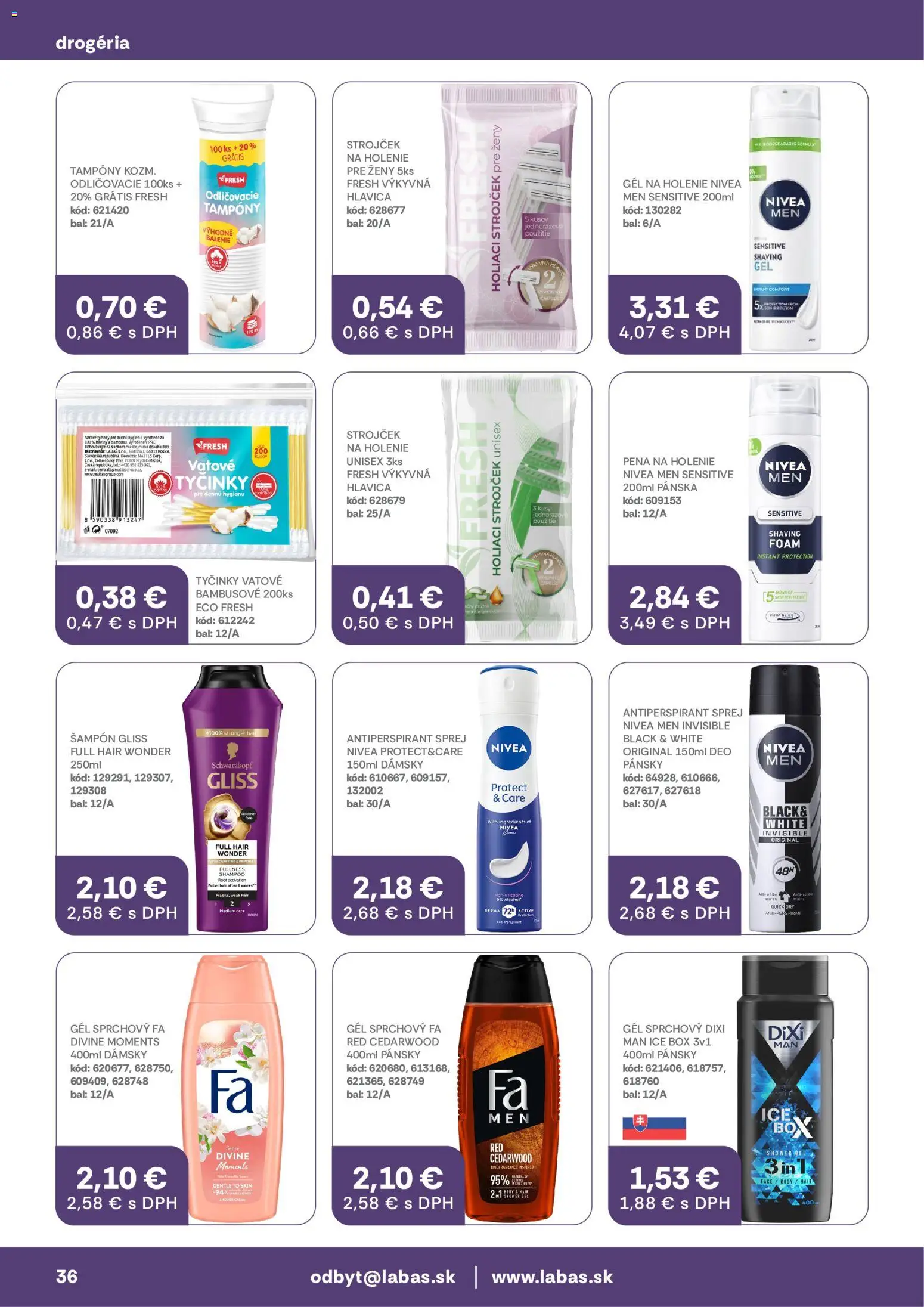 Náhľad Labaš letáku platného od 11.09.2026 - Holiaci strojček, Nivea, Antiperspirant, Šampón, Pena, Pena na holenie, Strojček