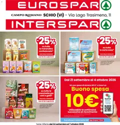 Anteprima dell'opuscolo Eurospar volantino Schio dal negozio Eurospar valido da 24/09/2026