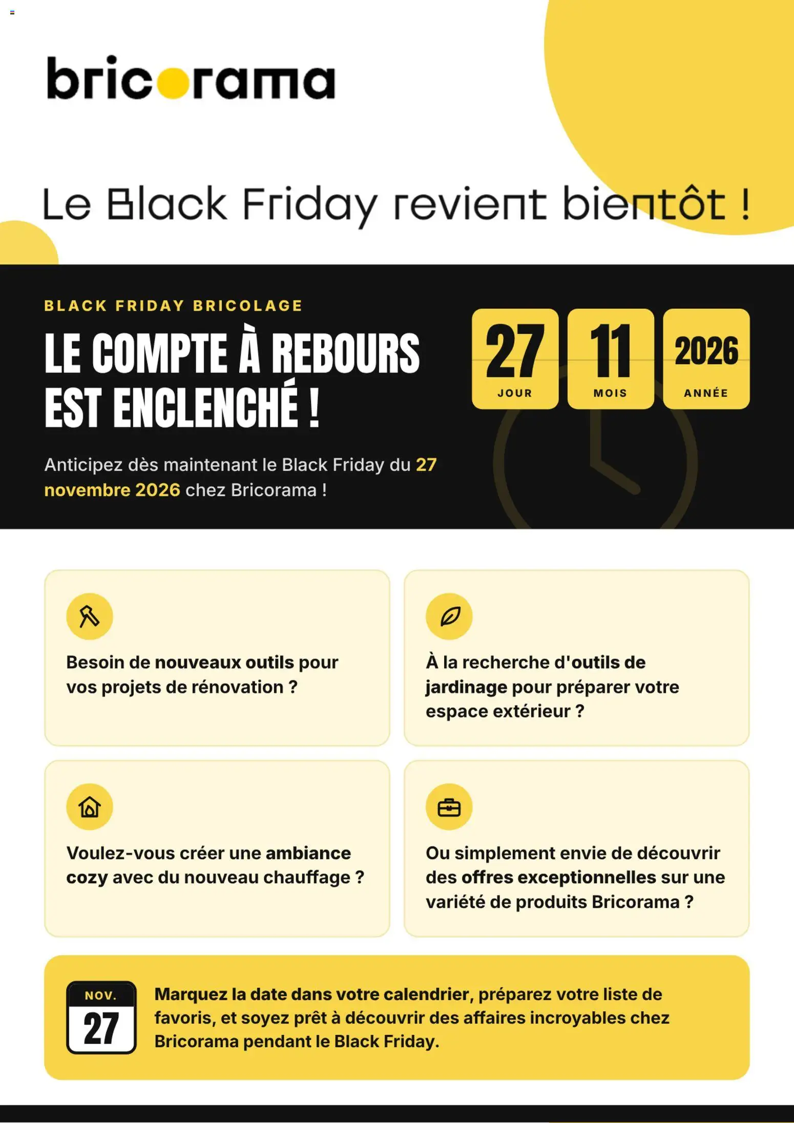 Prévisualisation de Bricorama Black Friday Avis du magasin Bricorama formulaire valide 21/10/2026