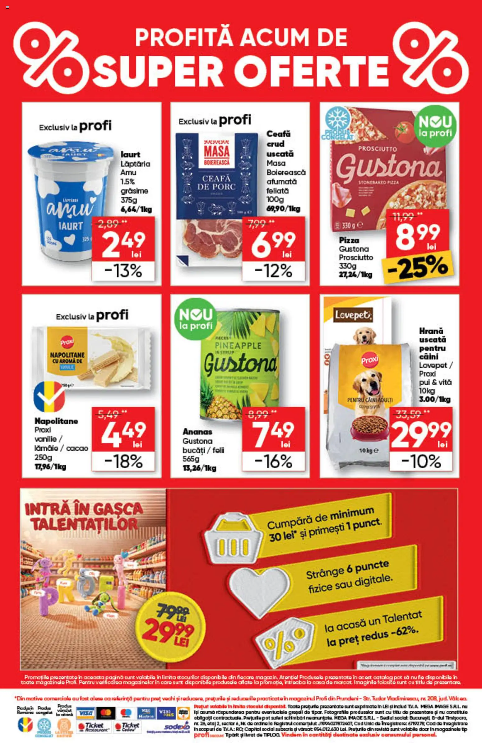 Previzualizarea de cataloage: Profi Profi Catalog Discount valabil de la 15.10.2026 - Pui, Ananas, Iaurt, Ceafa de porc, Cacao, Napolitane, Tip, Lămâie