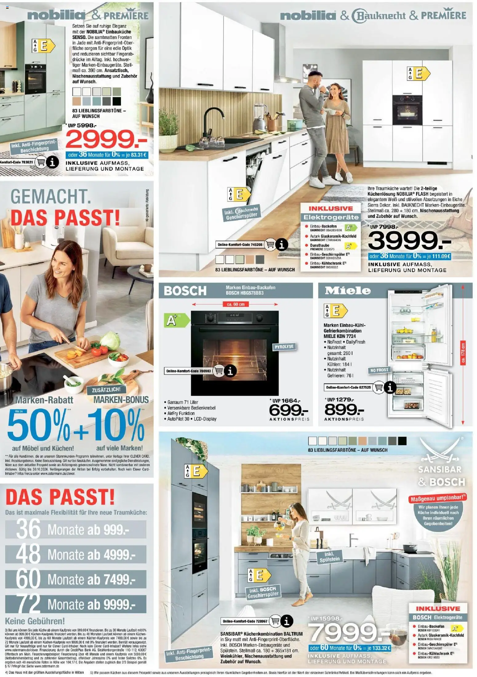 Vorschau von dem Prospekt des Geschäftes Ostermann, gültig ab dem 24.10.2026 - Bosch, Kuchen, Küche, Miele, Geschirrspüler, Einbauküche