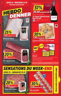 Vorschau des Merkblatts Denner aktionen FR vom Shop Denner gültig von 15.10.2026 bis 21.10.2026