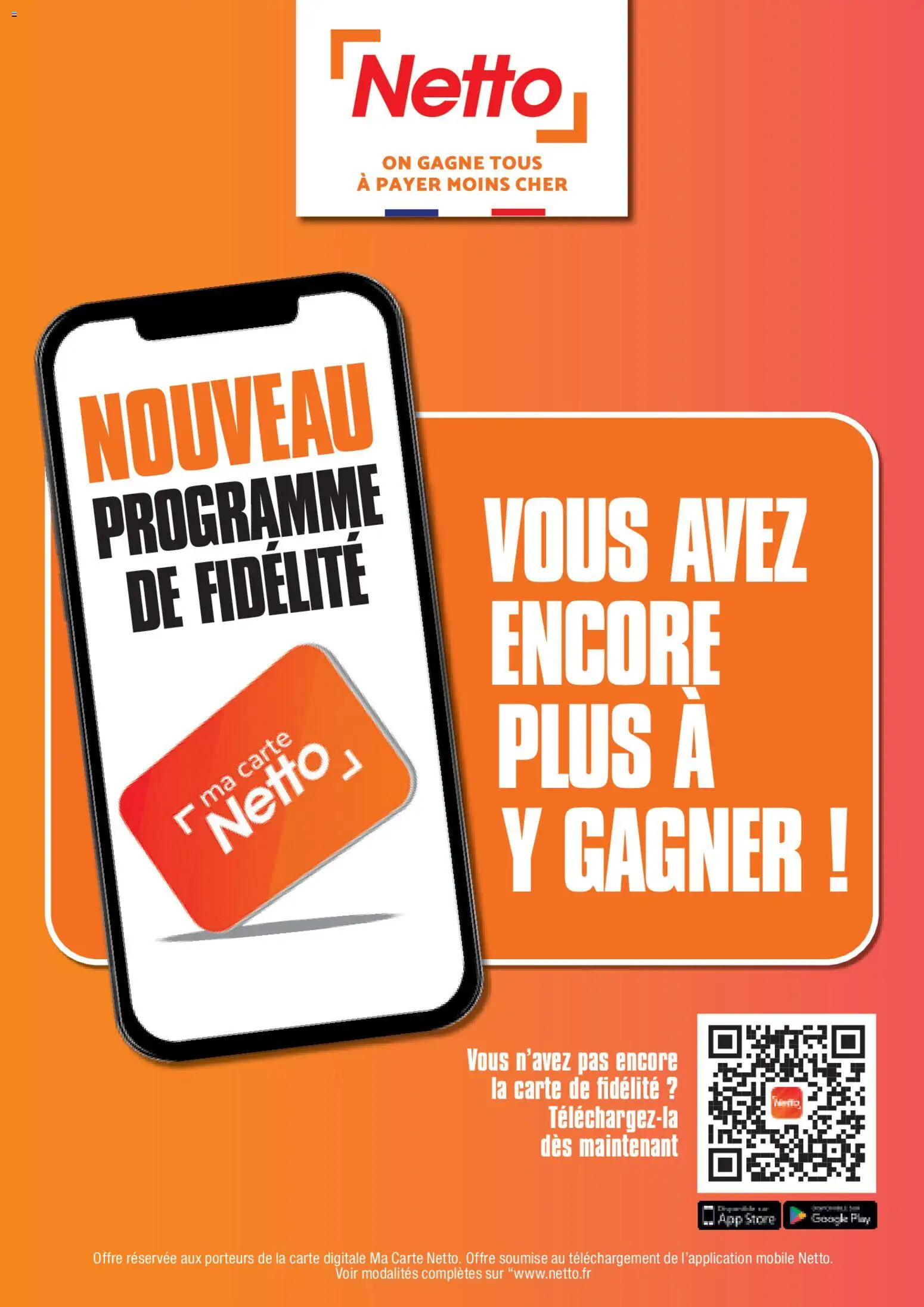 Prévisualisation de Netto - Flyer programme de fidélité du magasin Netto formulaire valide 05/05/2026