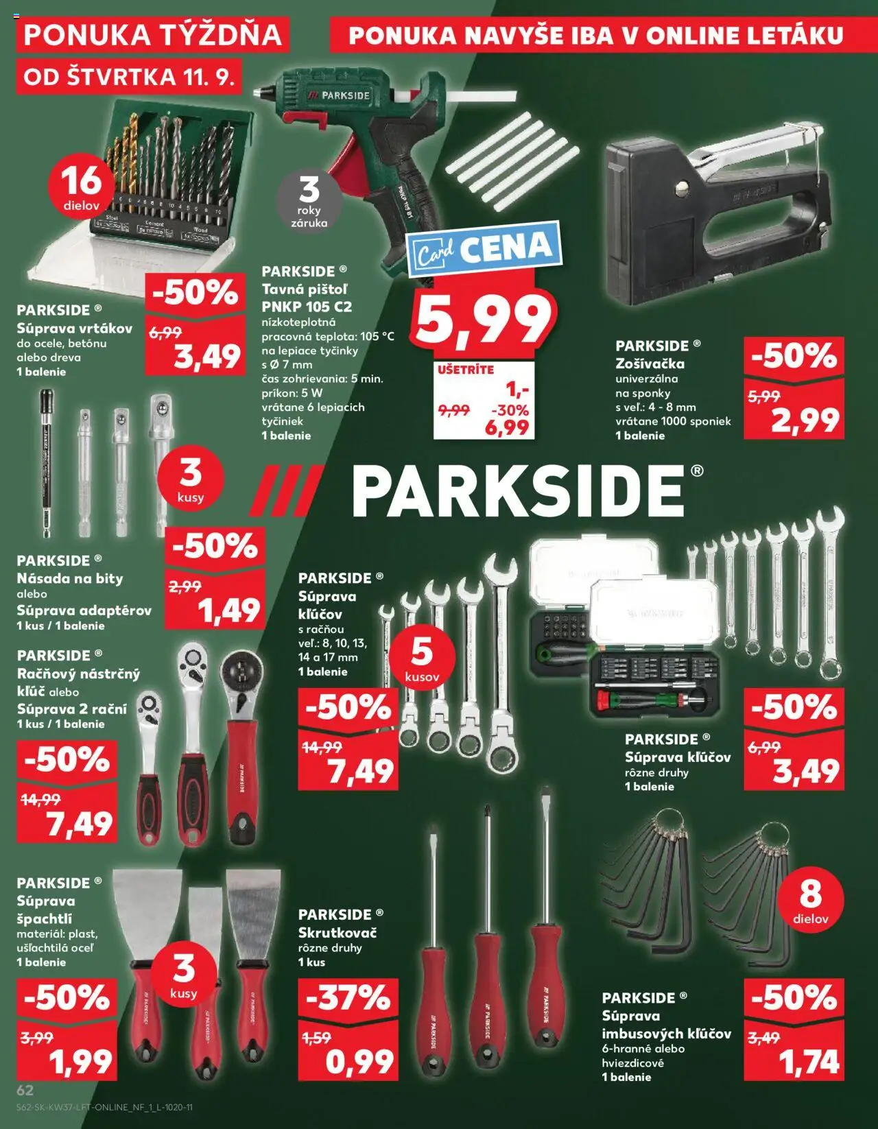 Náhľad Kaufland letáku platného od 11.09.2025 - Parkside, Skrutkovač