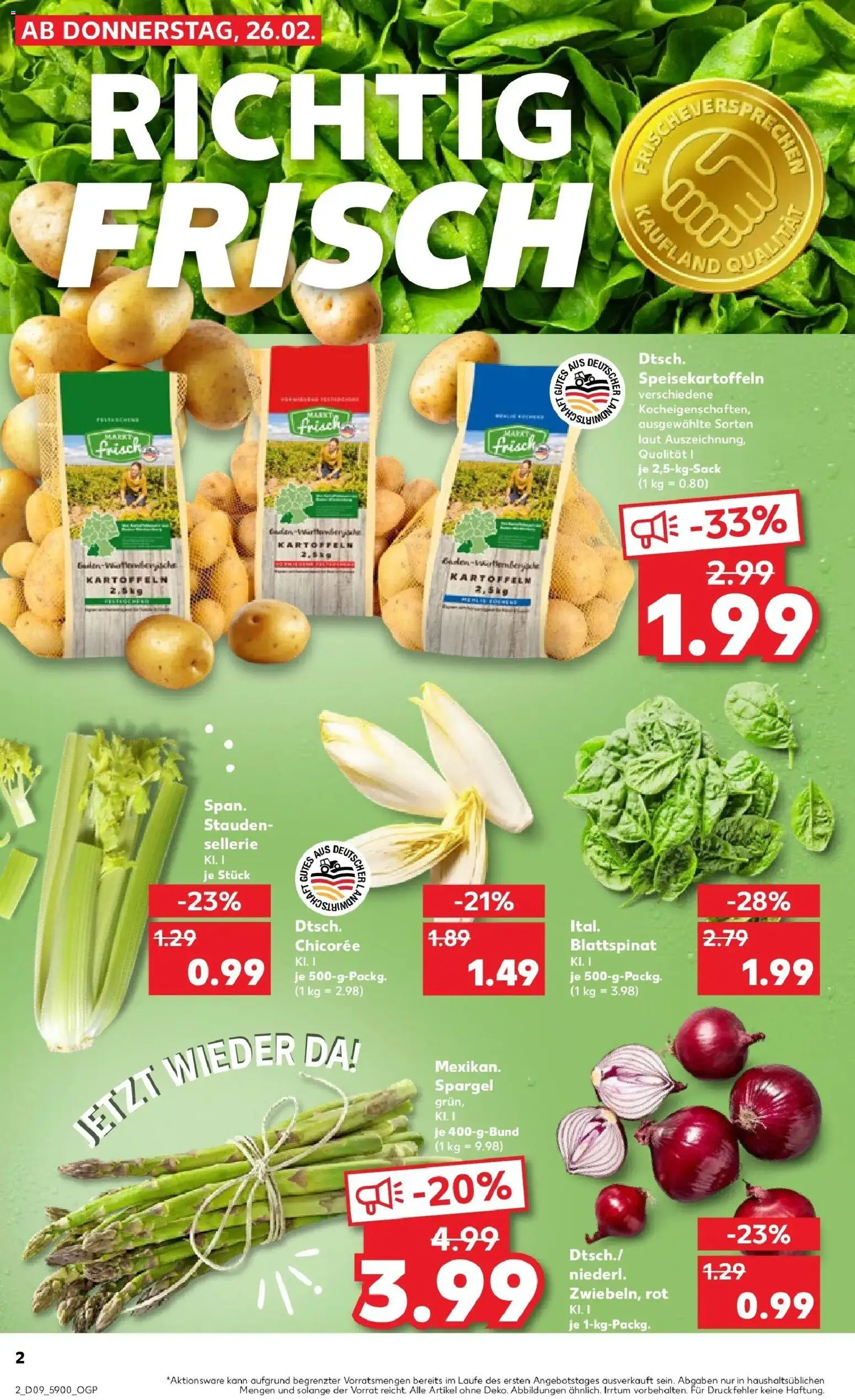 Vorschau von dem Prospekt des Geschäftes Kaufland, gültig ab dem 26.02.2026 - Spargel, Kartoffeln