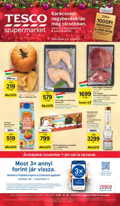 Tesco - Tesco Szupermarket akciós újság megtekintése, amely érvényes 2026.10.29.-től