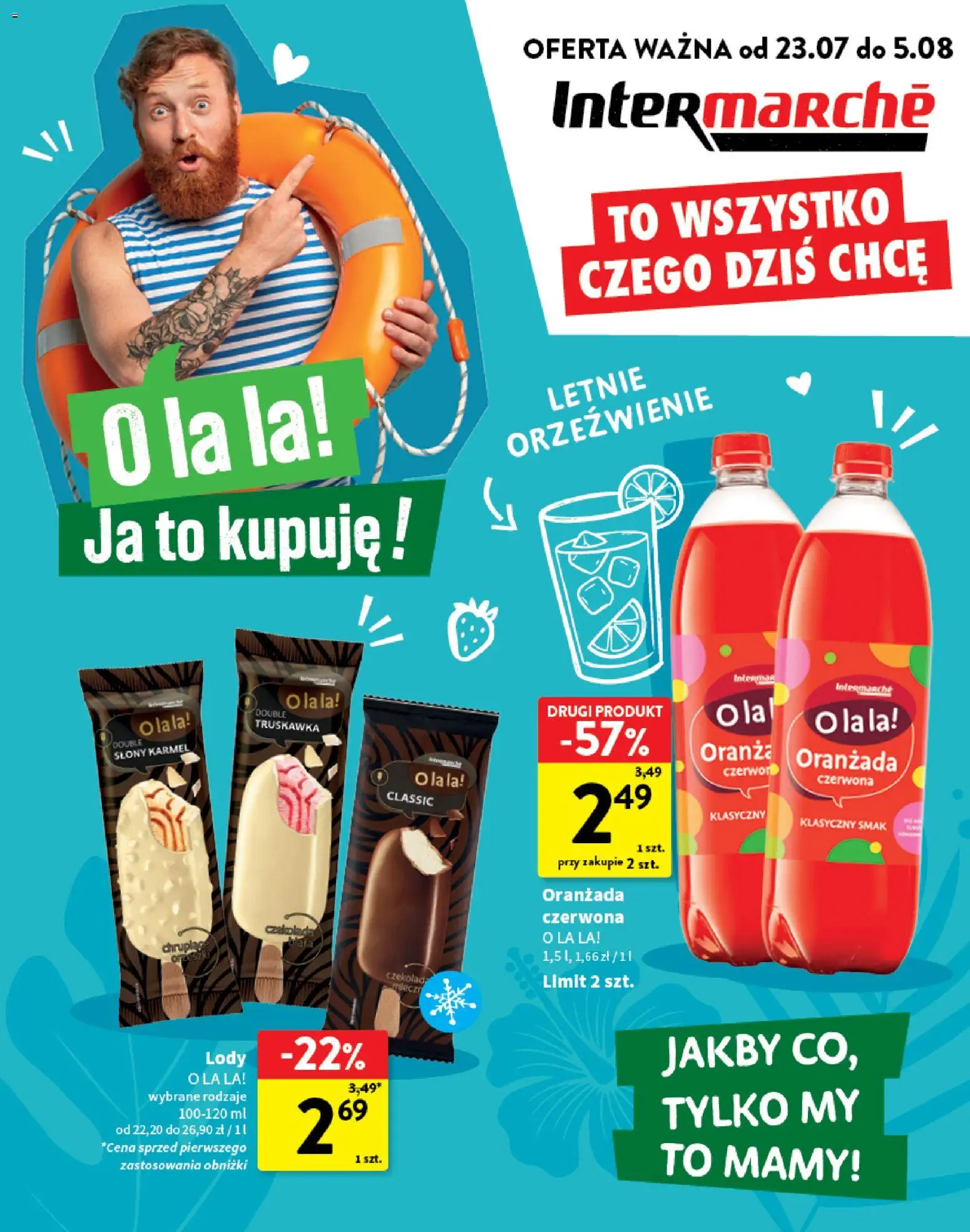 Pogląd gazetki "Intermarche gazetka - O La La! Ja to kupuję" ze sklepu Intermarche ważnej od 23.07.2026 - Lody, Czekolada, Oranżada, Słony karmel