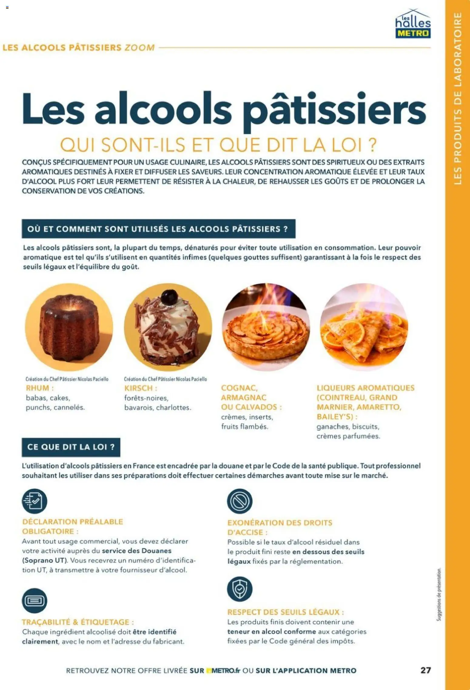Prévisualisation de Boulangers Pâtissiers du magasin METRO formulaire valide 30/04/2026 - Fruits, Calvados, Rhum, Alcools, Kirsch, Alcool