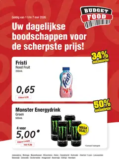 Voorbeeld van Budget Food folder van winkel Budget Food geldig vanaf 01-05-2026