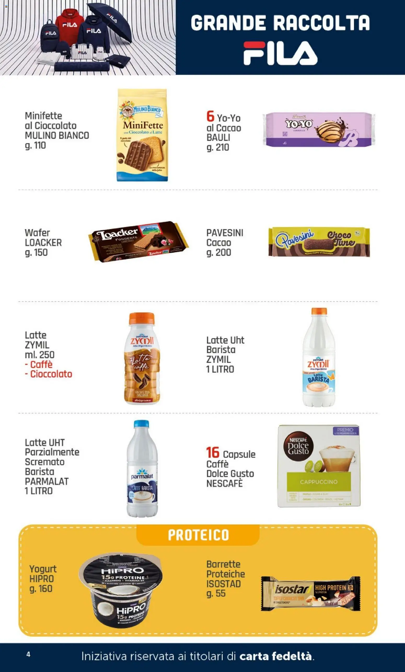 Anteprima dell'opuscolo DOK volantino Grande Raccolta Fila dal negozio DOK valido da 07/09/2026 - Caffè, Latte, Cioccolato, Cappuccino, Yogurt, Cacao, Nescafé
