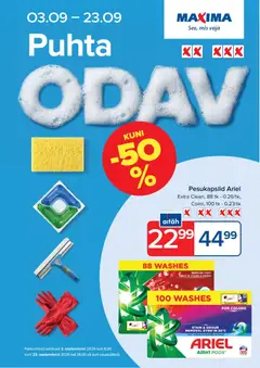 Maxima kliendilehe eelvaade alates 03.09.2026