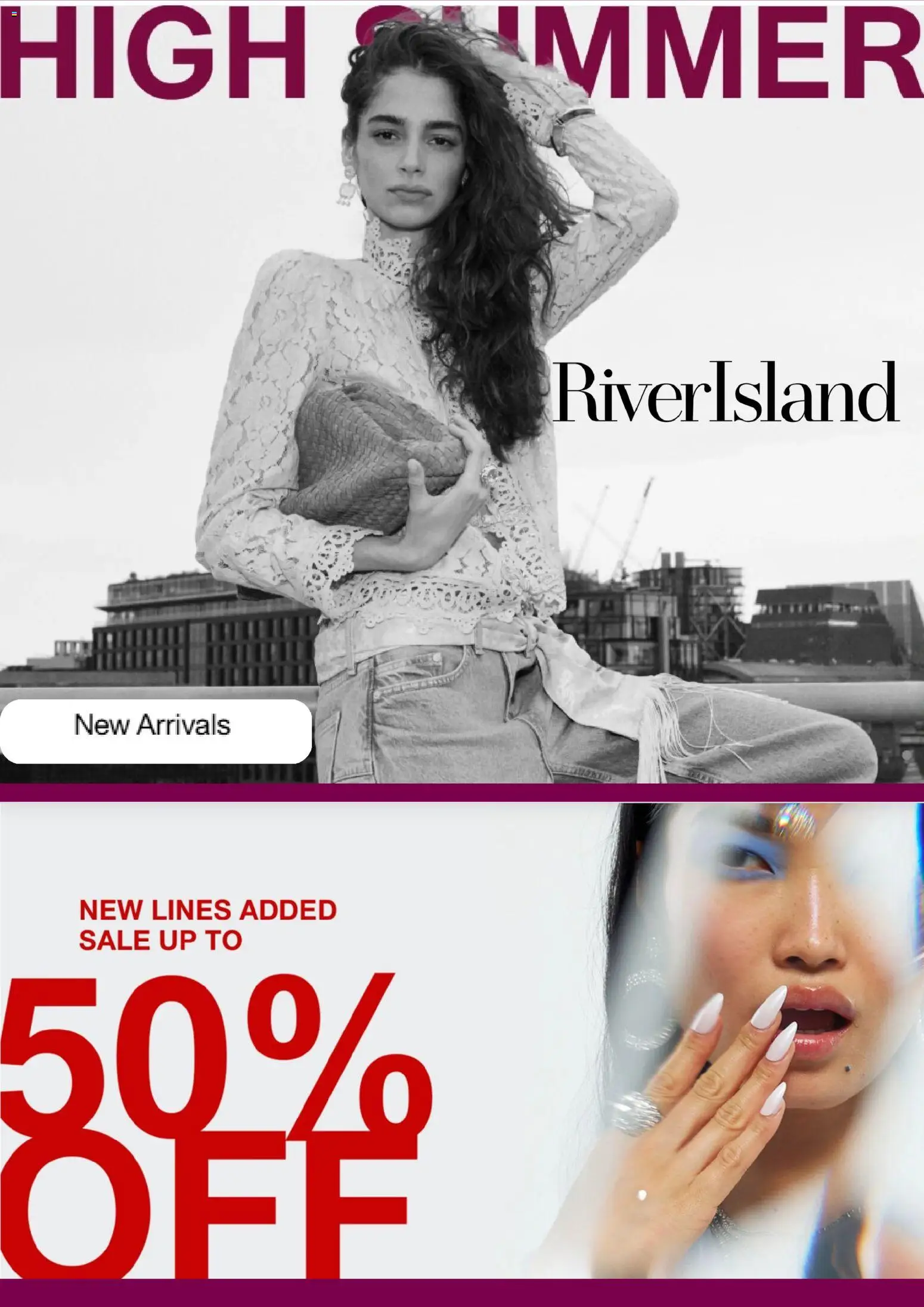 Preview of River Island River Island - Summer sale valid from 18/07/2026
