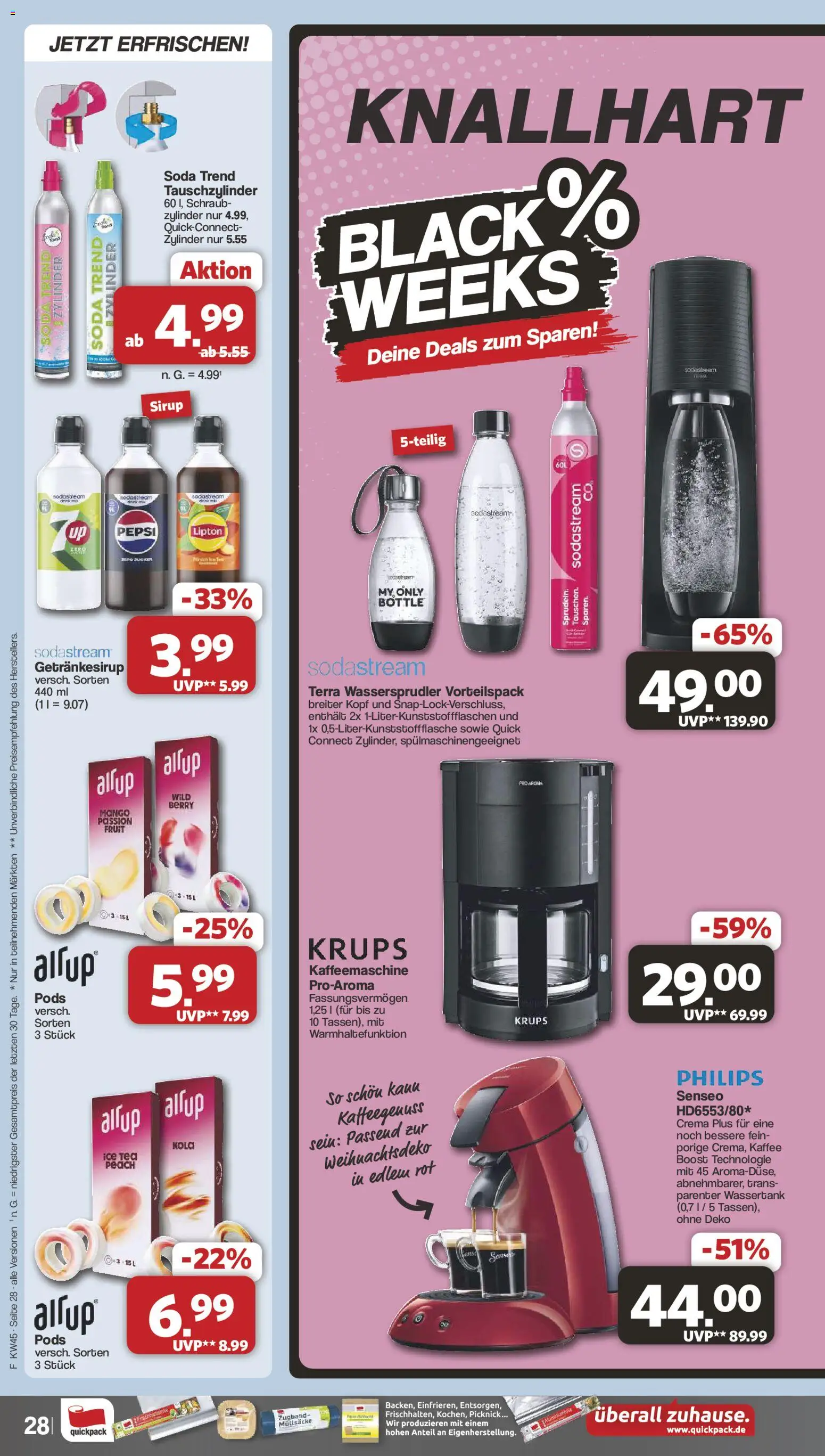 Vorschau von dem Prospekt des Geschäftes Famila Nordwest, gültig ab dem 02.11.2026 - Kaffee, Philips, Kaffeemaschine, Sodastream, Zucker, Senseo, Pepsi, Krups