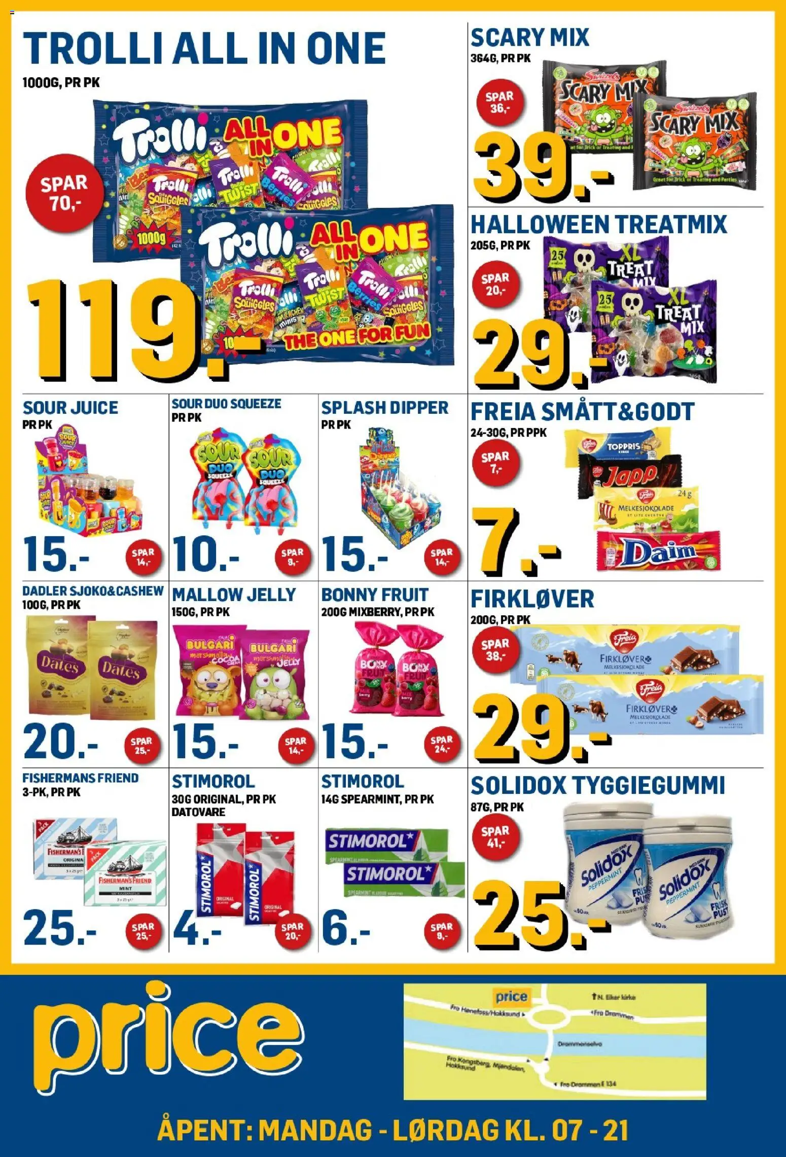 Forhåndsvis Price Lagerbutikk kundeavis mandag fra butikk Price Lagerbutikk gyldig fra 16/10/2026 - Juice, And, Dadler, Twist