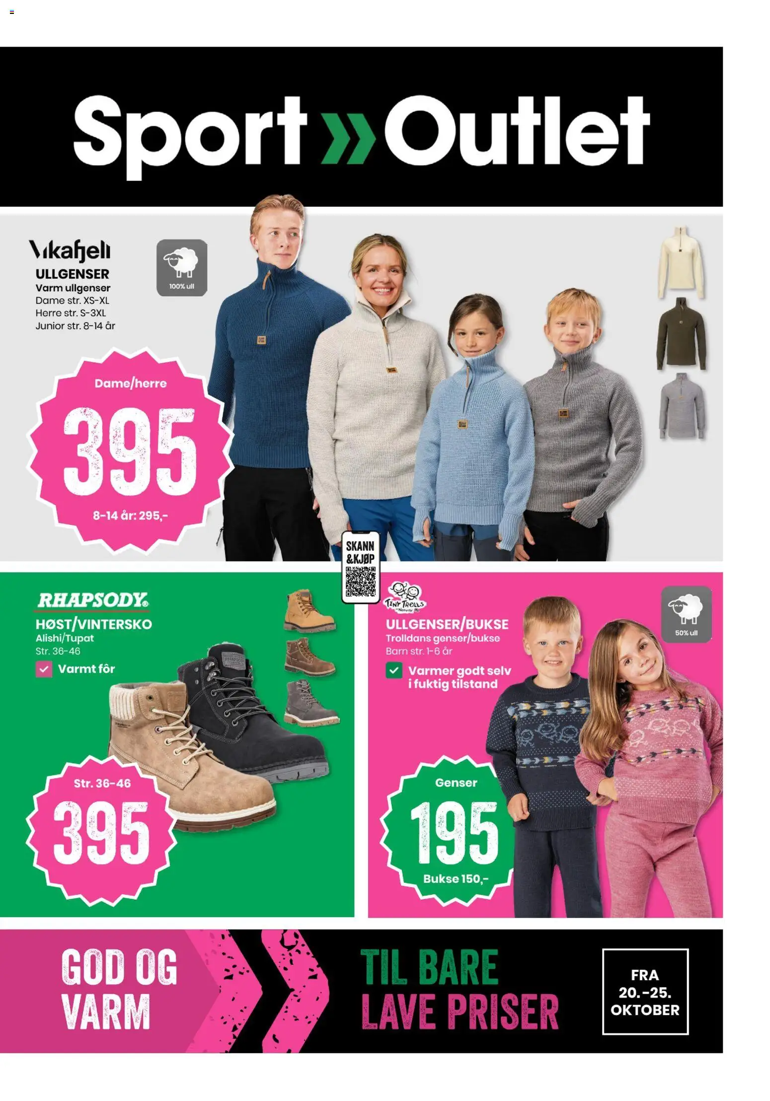 Forhåndsvis Sport Outlet kundeavis fra butikk Sport Outlet gyldig fra 20/10/2026 - Genser
