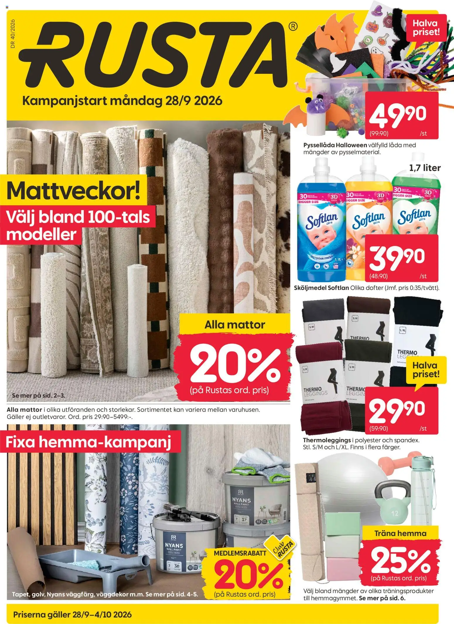 Förhandsgranska reklamblad Rusta erbjudanden från butik Rusta gäller från 28/09/2026