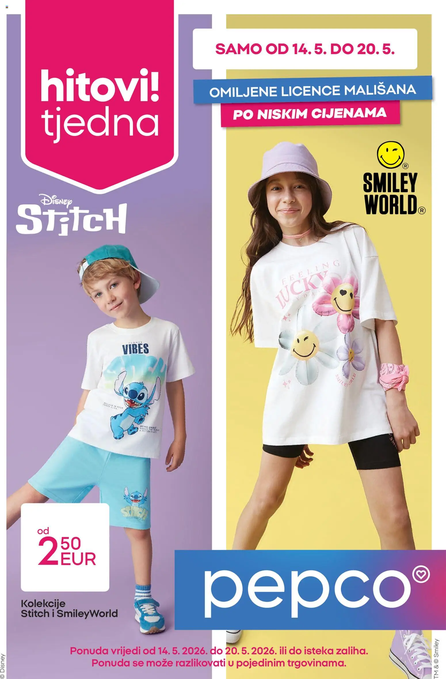 Pregled letka Pepco Katalog trgovine Pepco vrijedi od 14.05.2026