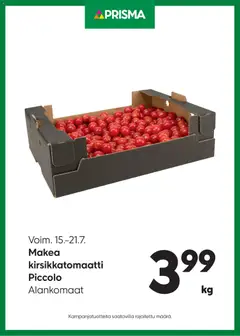 Kaupan Prisma Prisma tarjoukset kirsikkatomaatti esikatselu, voimassa 15/07/2026