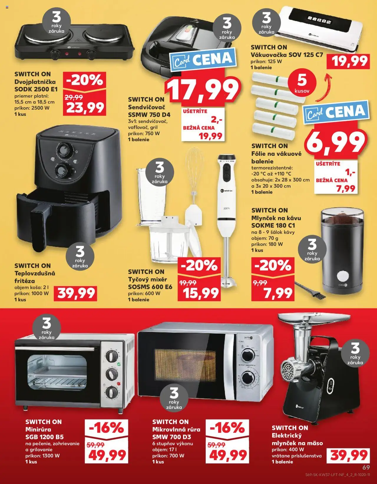 Náhľad Kaufland letáku platného od 11.09.2025 - Teplovzdušná frítéza, Mäso, Gril, Tyčový mixér, Mikrovlnná rúra, Rúra, Mixér, Vákuovačka