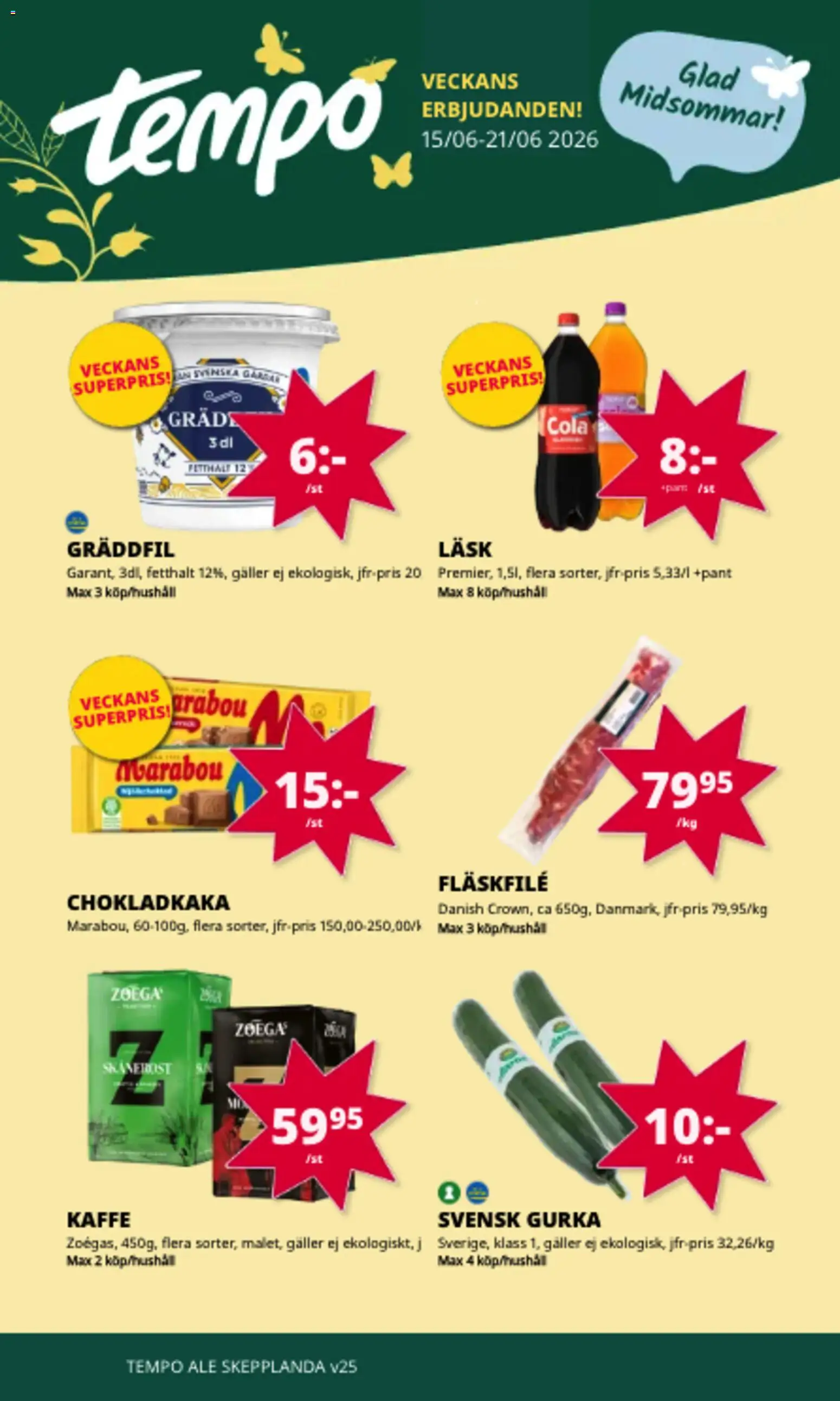 Förhandsgranska reklamblad Tempo erbjudanden från butik Tempo gäller från 15/06/2026